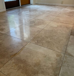 Travertine tile repair in Scottsdale.