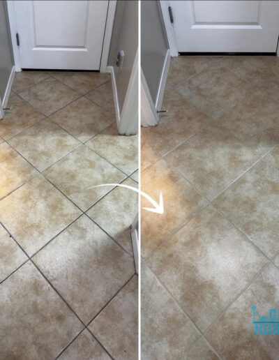 Before and after grout cleaning by Grout Nurse from Scottsdale.