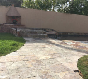 Outdoor stone tile for in a Rio Verde Foothills Residence.